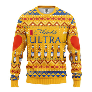 Michelob Ultra Beer Merry Xmas Ugly Christmas Sweater 266
