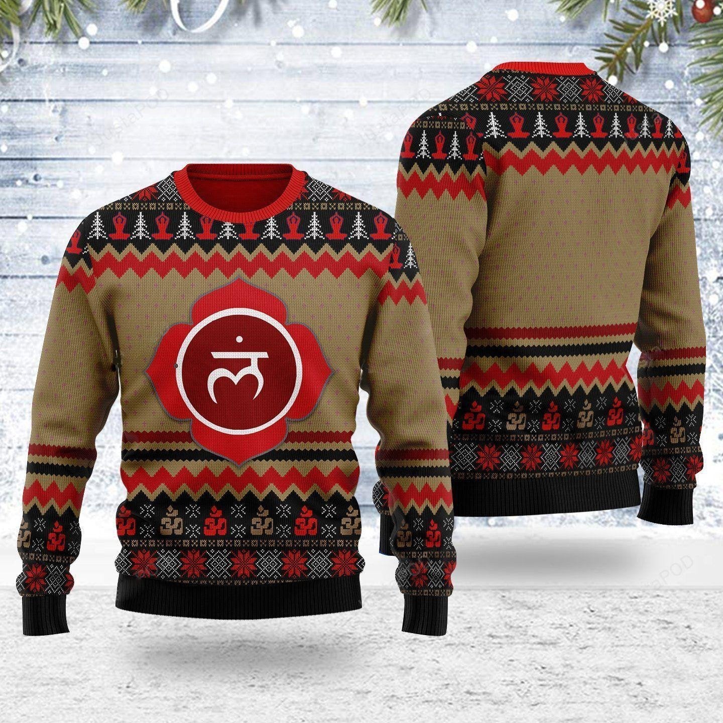 Root Chakra Ugly Sweater, Root Chakra Christmas Sweater, Root Chakra Gift, Root Chakra Shirt