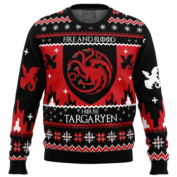 Game Of Thrones House Targaryen Ugly Sweater Gifts, Game Of Thrones House Targaryen Gift Fan Ugly Sweater