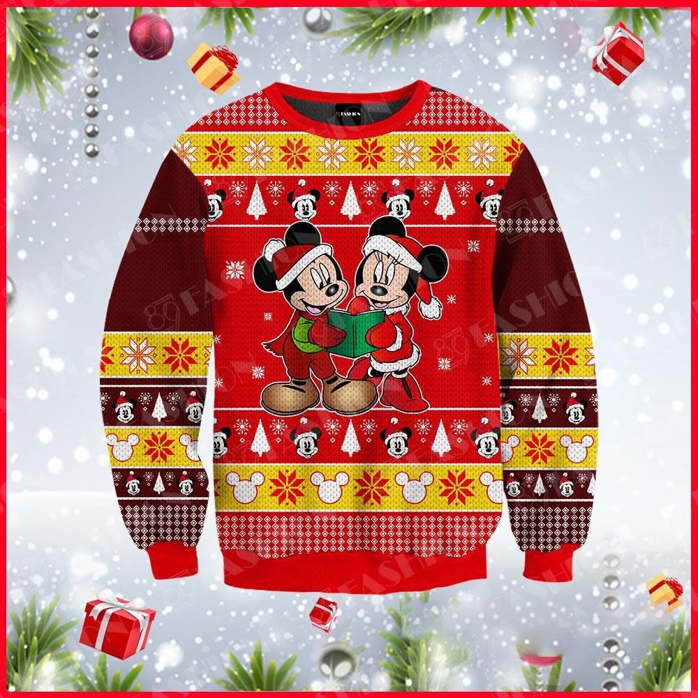 Mickey Mouse Ugly Sweater, Christmas Gift,  Mickey Mouse Disney Ugly Christmas Movie