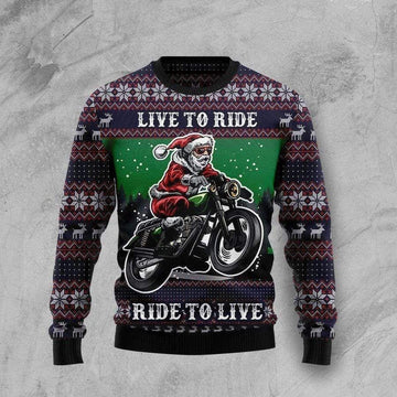 Santa Claws Ugly Sweater, Santa Claws Christmas Gift, Santa Claws Riding Motor Shirt