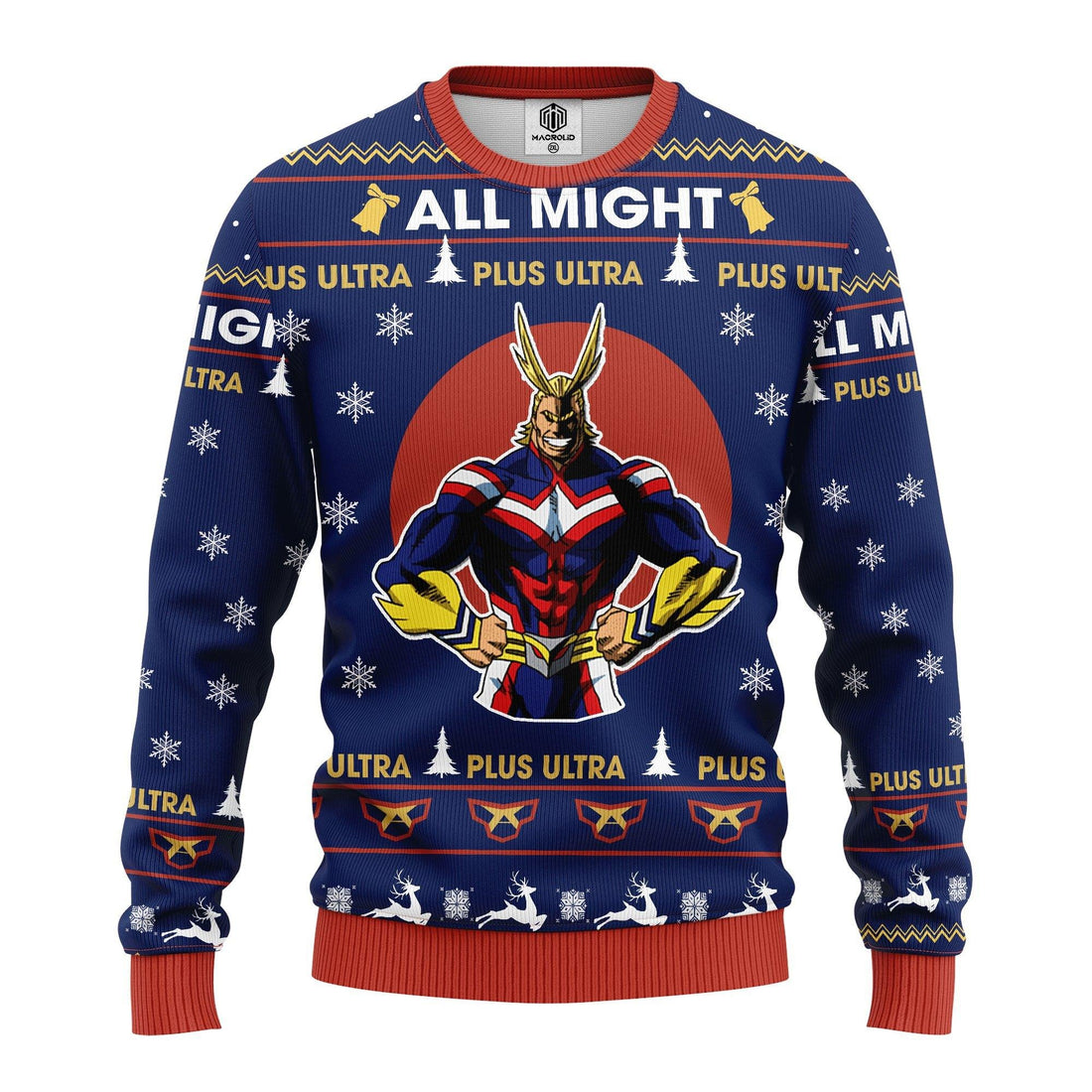 My Hero Academia Merry Xmas Gift, All Might Plus Ultra Ugly Christmas Sweater