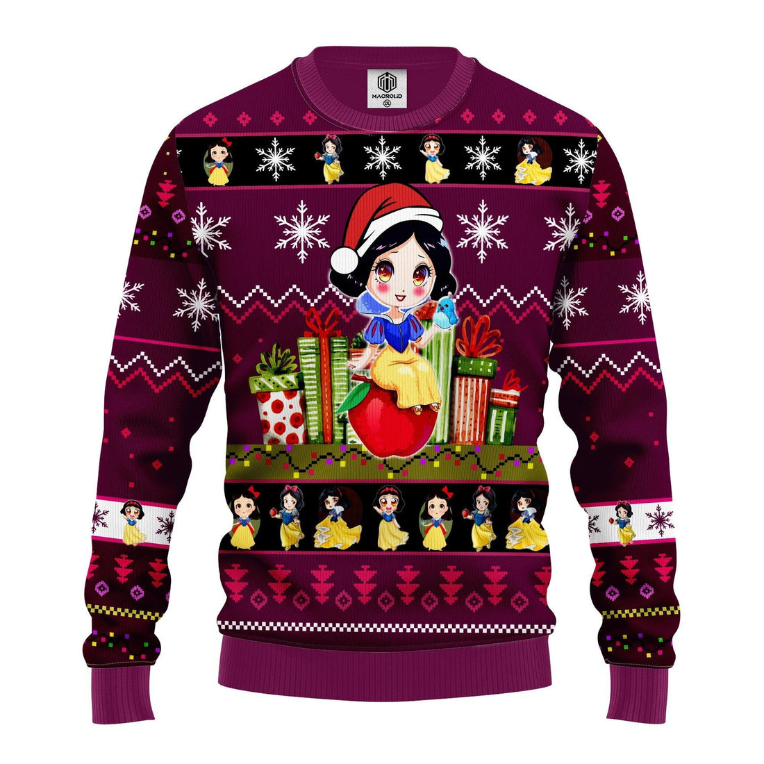 Merry Xmas Snow White Cartoon Ugly Christmas Sweater