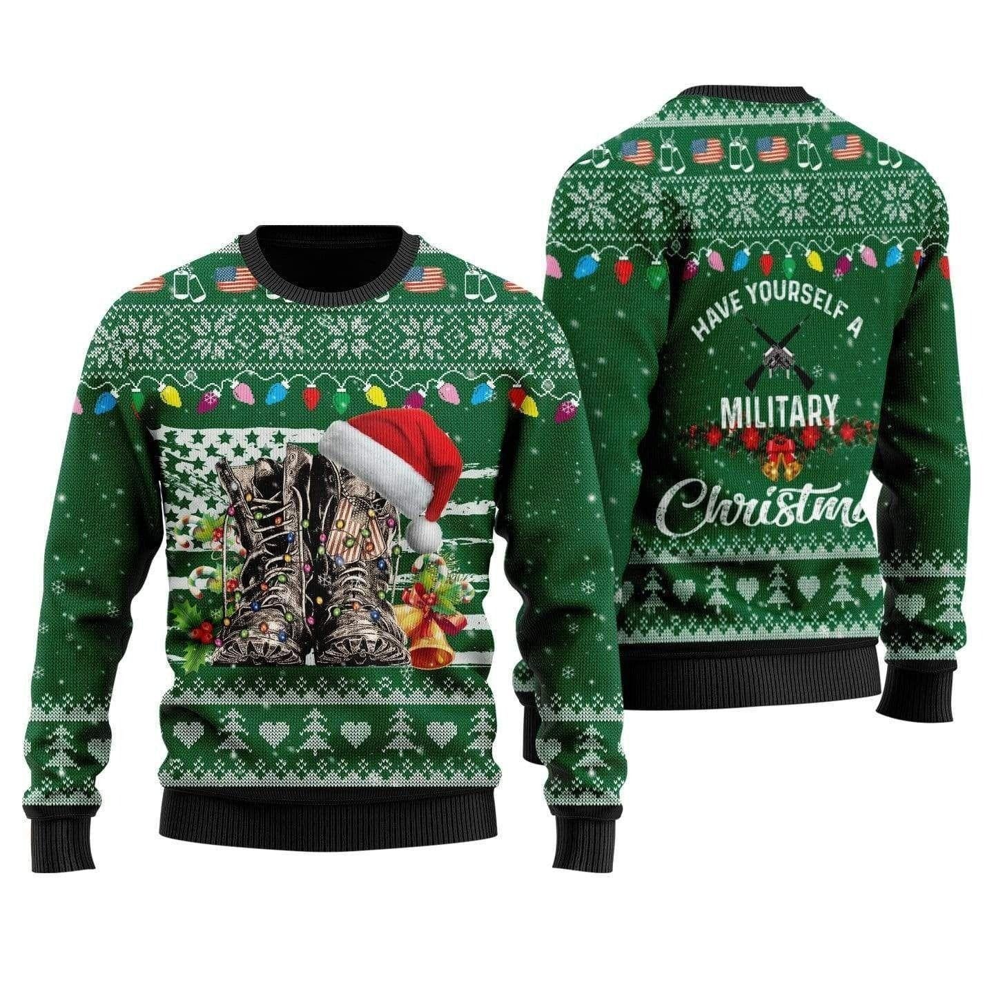 Soldiers Have Yourself A Military Christmas Ugly Sweater, Soldiers Have Yourself A Military Christmas Shirt