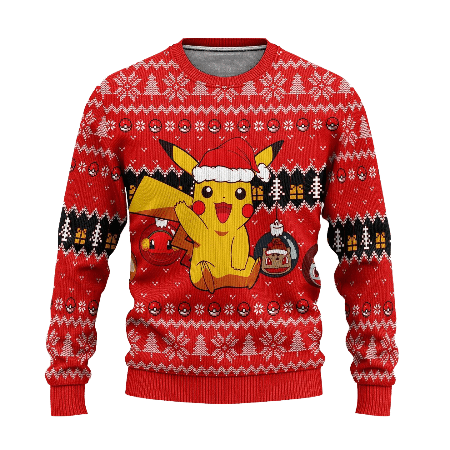 Pokemon Anime Pikachu 64 Ugly Sweater Gifts, Pokemon Anime Gift Fan Ugly Sweater