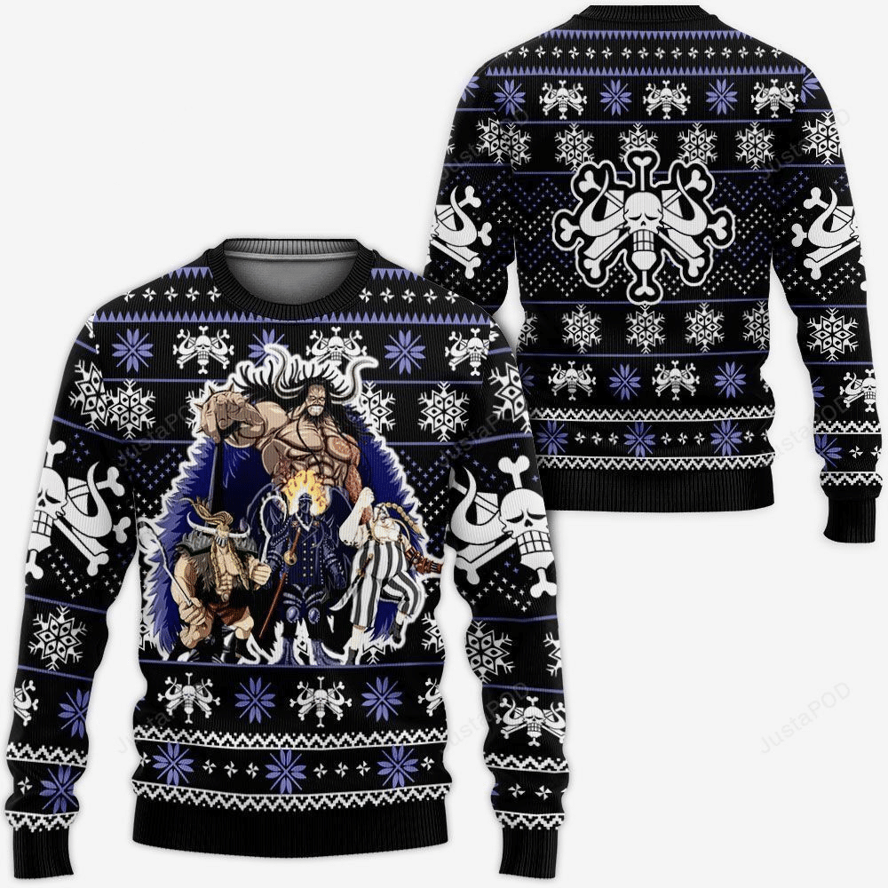 One Piece Anime 4 Ugly Sweater, One Piece Anime Gift Fan Ugly Sweater