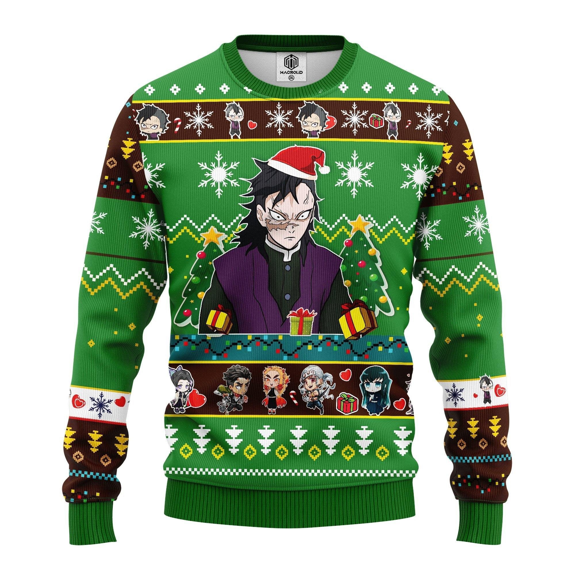 Genya Shinazugawa Demon Slayer Anime Ugly Christmas Sweater 262