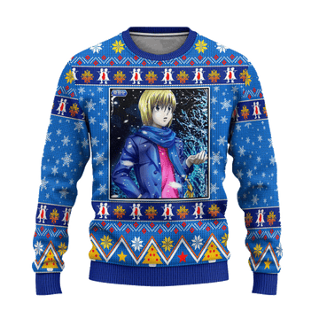 Hunter X Hunter Anime Kurapika 5 Ugly Sweater Gifts, Hunter X Hunter Anime Gift Fan Ugly Sweater