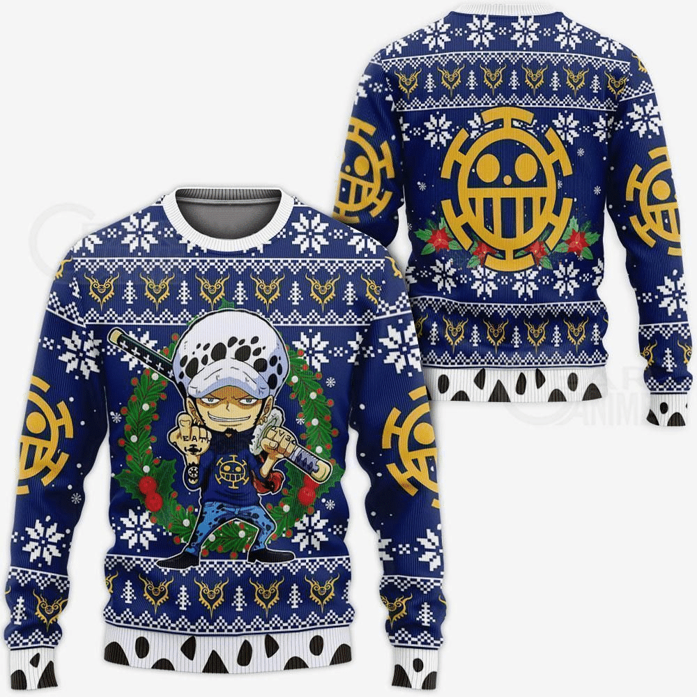 One Piece Anime Trafalgar D. Water Law 28 Ugly Sweater, One Piece Anime Gift Fan Ugly Sweater