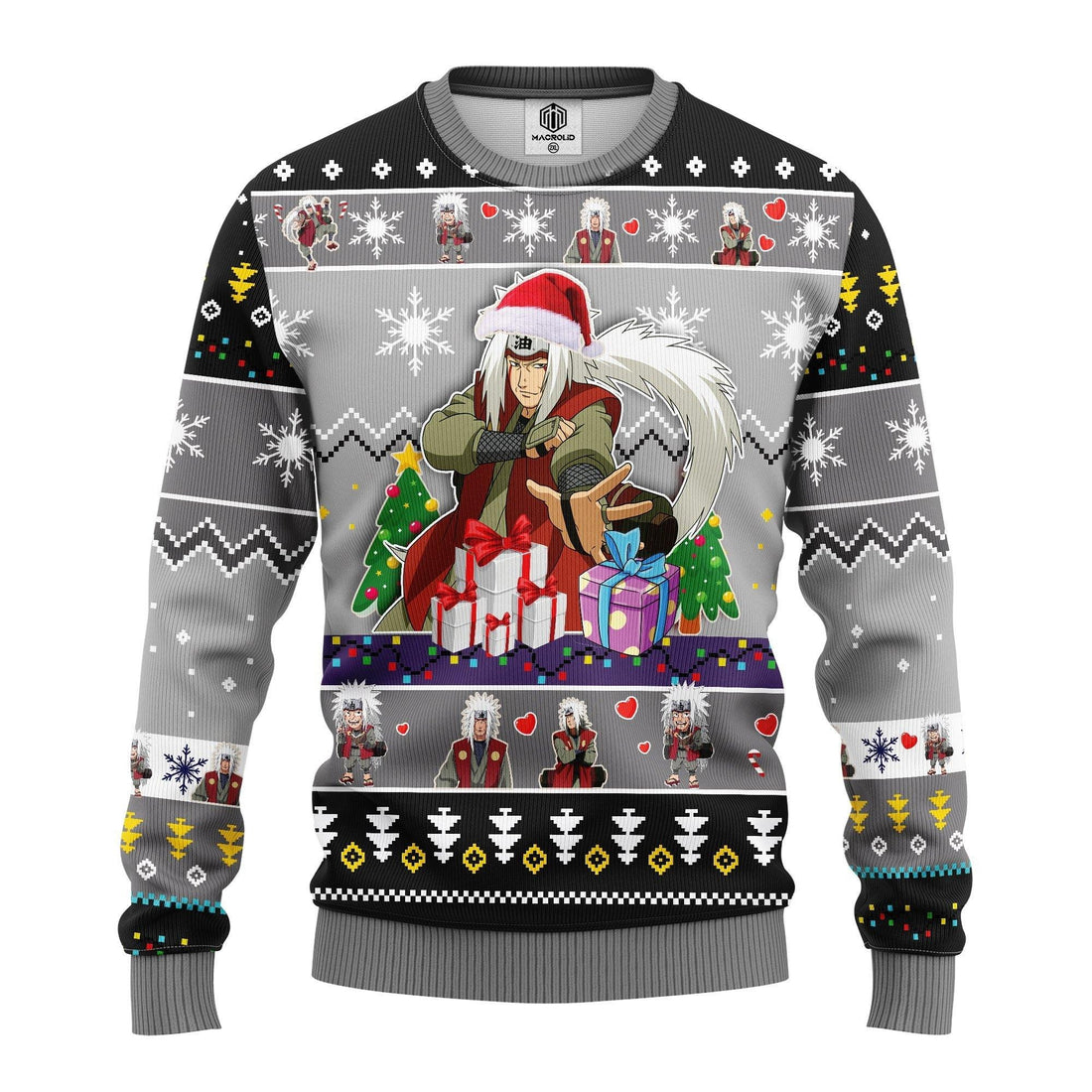 Naruto Anime Merry Xmas Gift, Santa Jiraiya Ugly Christmas Sweater 258