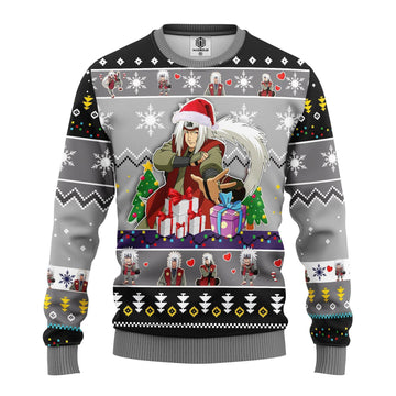 Naruto Anime Merry Xmas Gift, Santa Jiraiya Ugly Christmas Sweater 258
