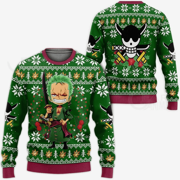 One Piece Anime Roronoa Zoro 20 Ugly Sweater, One Piece Anime Gift Fan Ugly Sweater