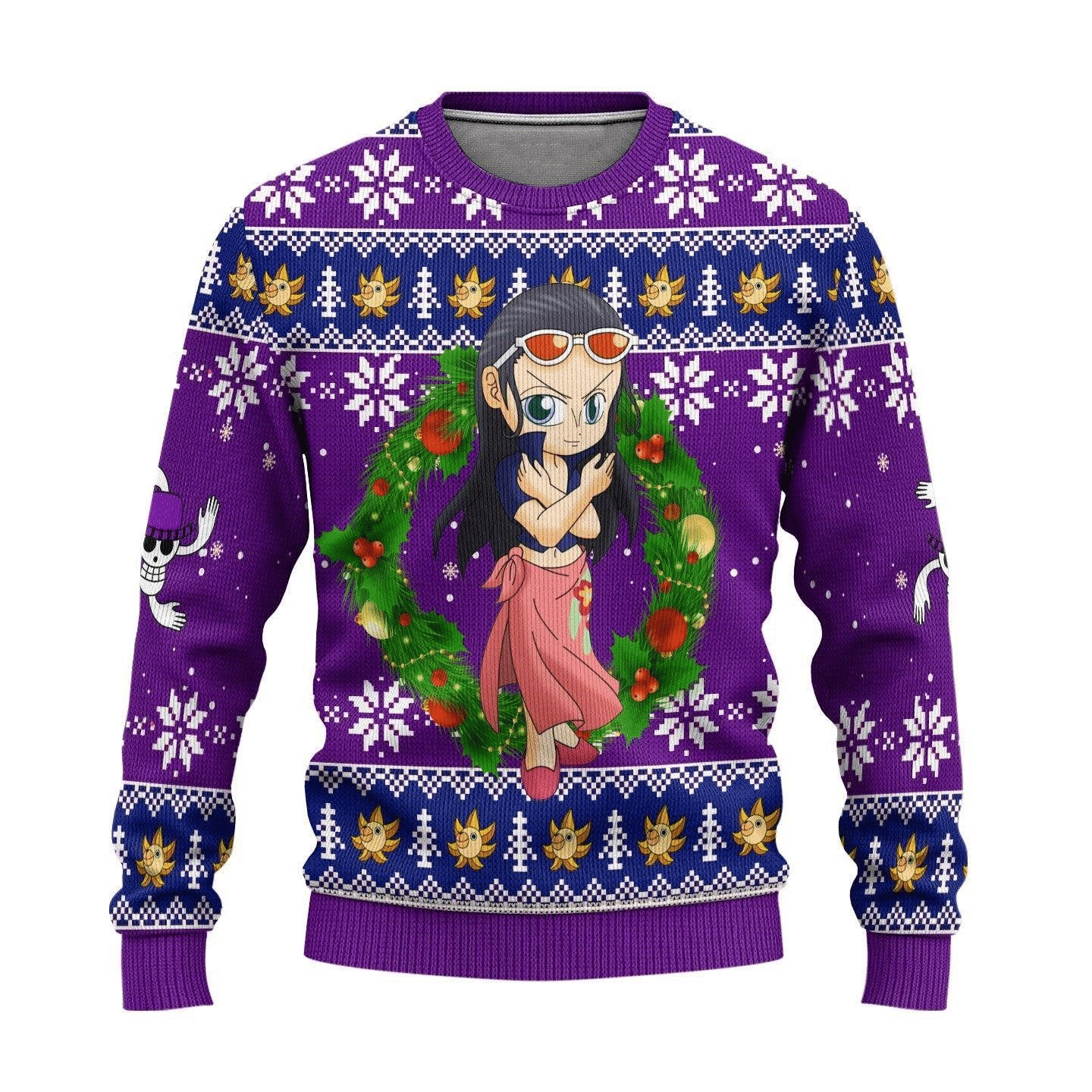One Piece Anime Nico Robin 22 Ugly Sweater Gifts, One Piece Anime Gift Fan Ugly Sweater