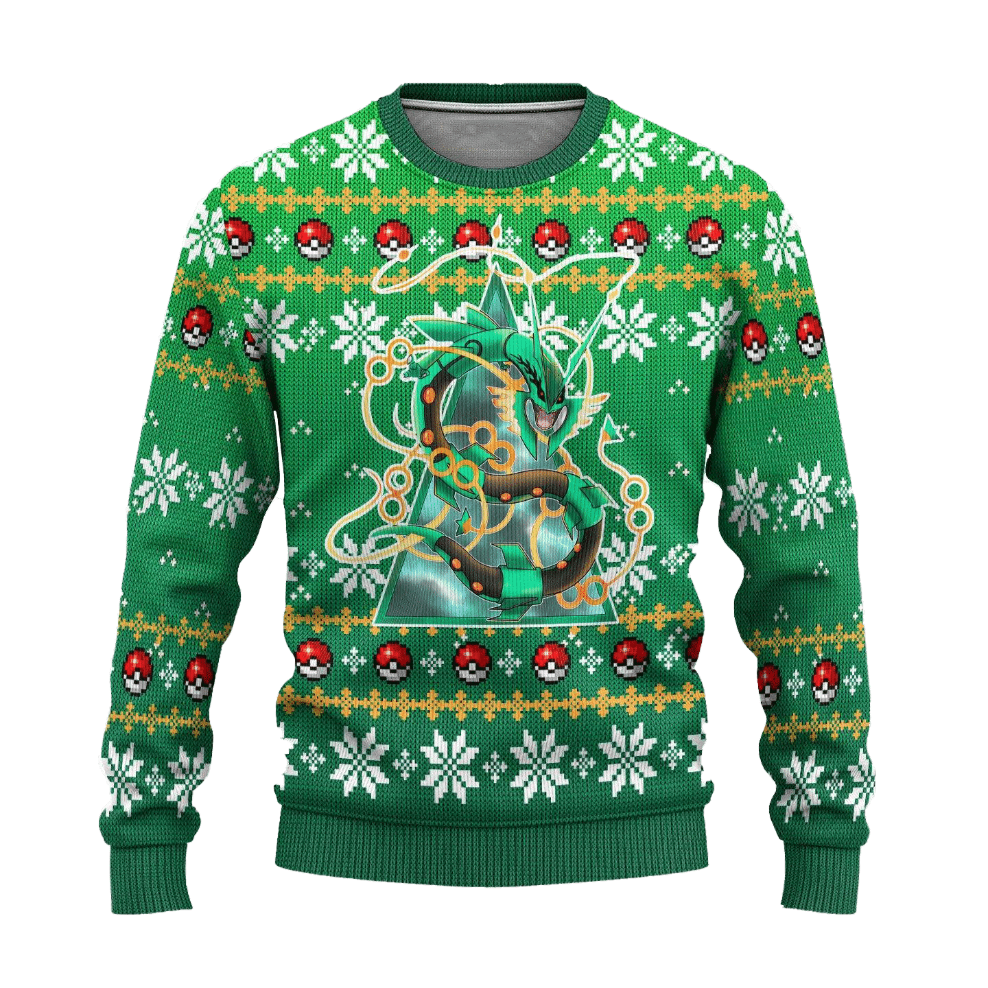 Pokemon Anime Rayquaza 48 Ugly Sweater Gifts, Pokemon Anime Gift Fan Ugly Sweater