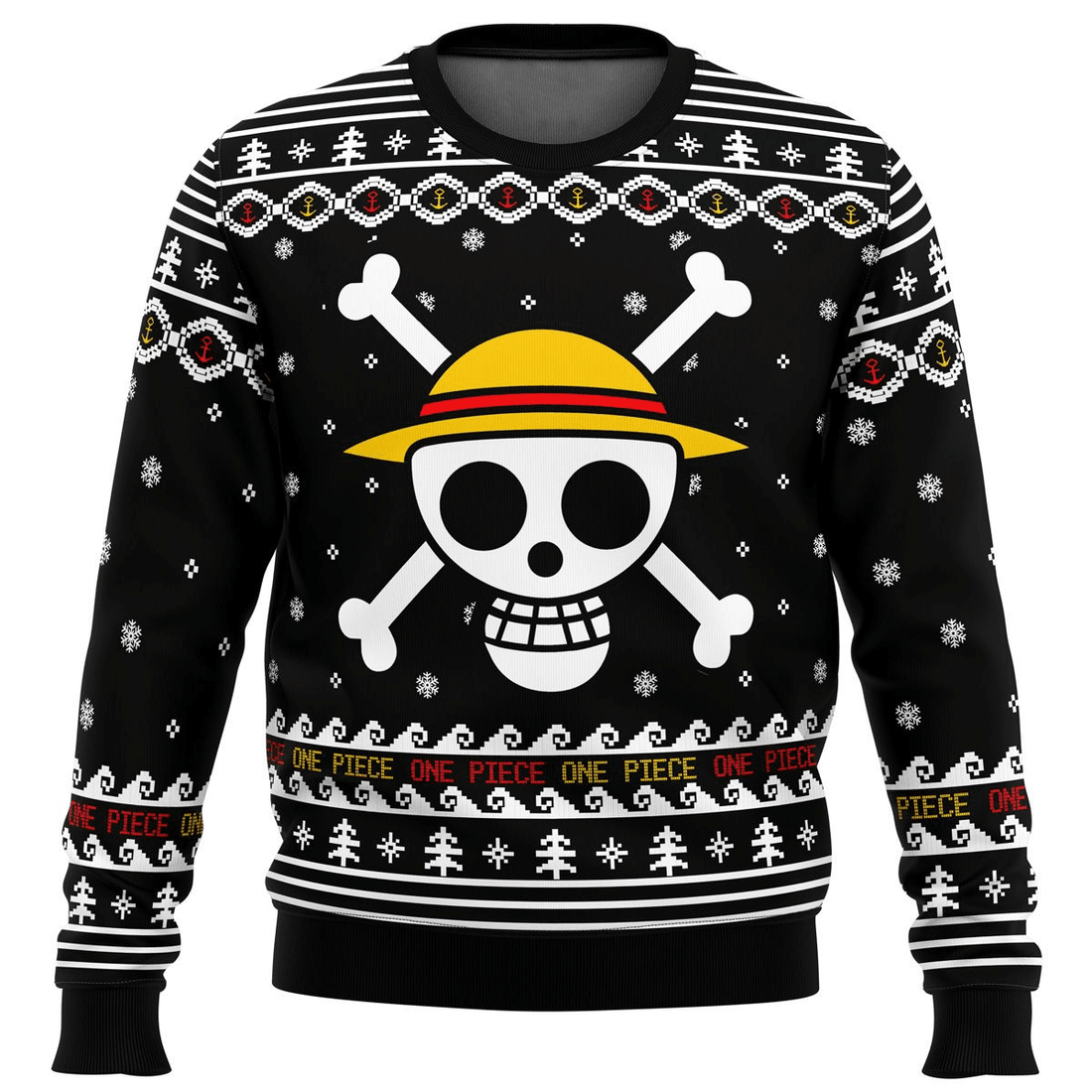 One Piece Anime Straw Hat Priate 27 Ugly Sweater Gifts, One Piece Anime Gift Fan Ugly Sweater