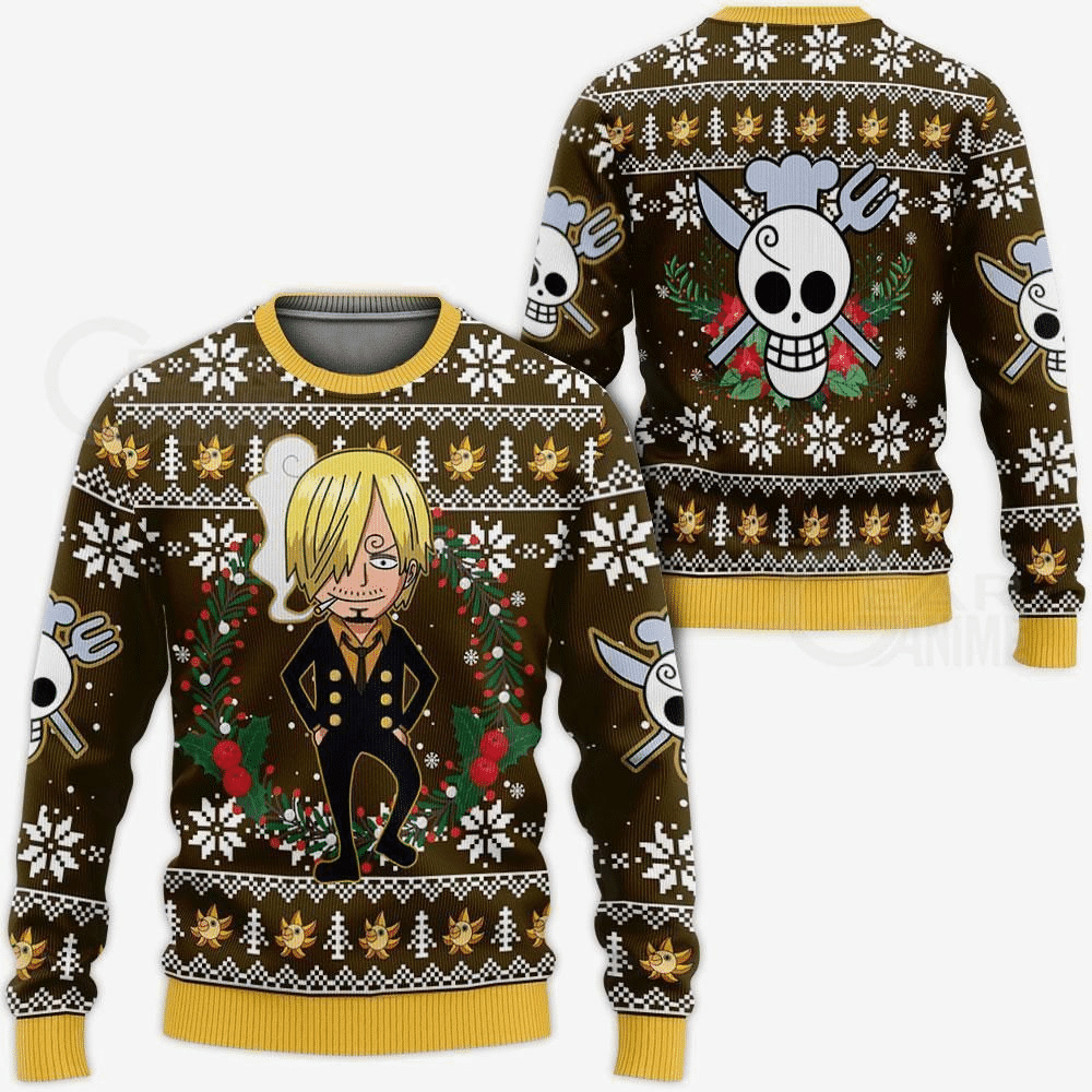 One Piece Anime Sanji 21 Ugly Sweater, One Piece Anime Gift Fan Ugly Sweater