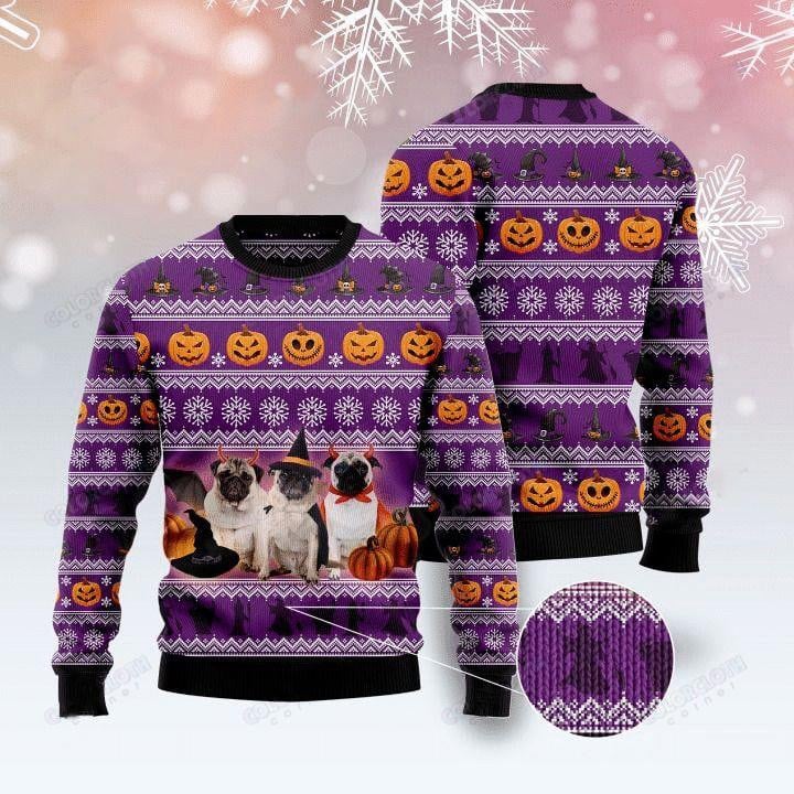 Pug Lover Halloween Ugly Sweater, Pug Lover Halloween Gift, Pug Lover Halloween Shirt