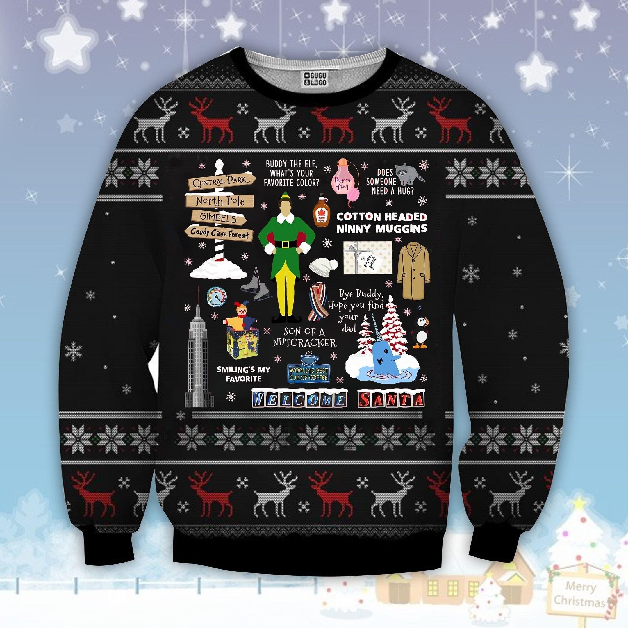 Son Of A Nutcracker Elf Ugly Sweater, Christmas Gift, Elf Ugly Christmas Sweater Son Of A Nutcracker