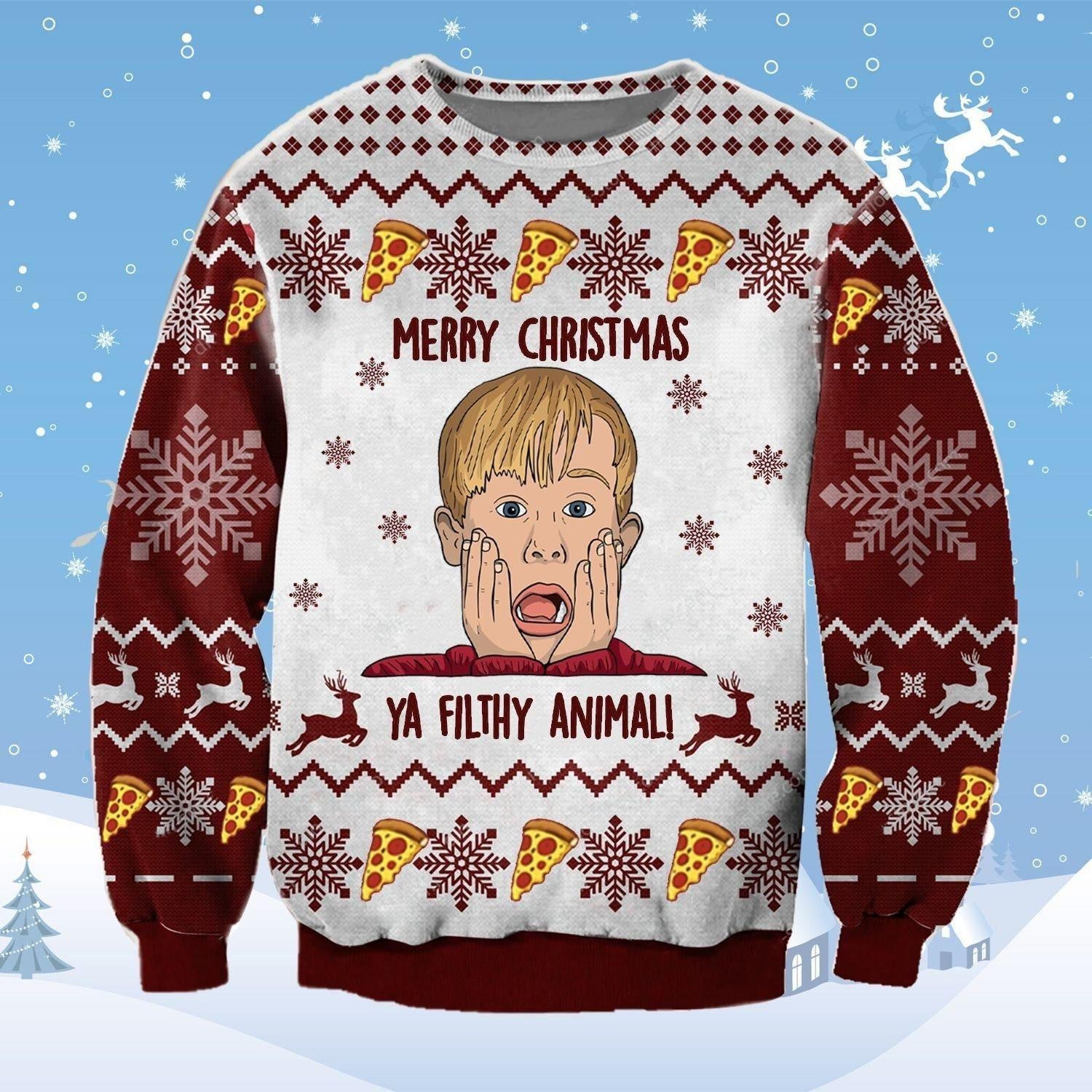 Merry Christmas Ya Filthy Animal Home Alone Ugly Sweater, Christmas Gift,  Merry Christmas Ya Filthy Animal Home Alone Ugly Christmas Sweater