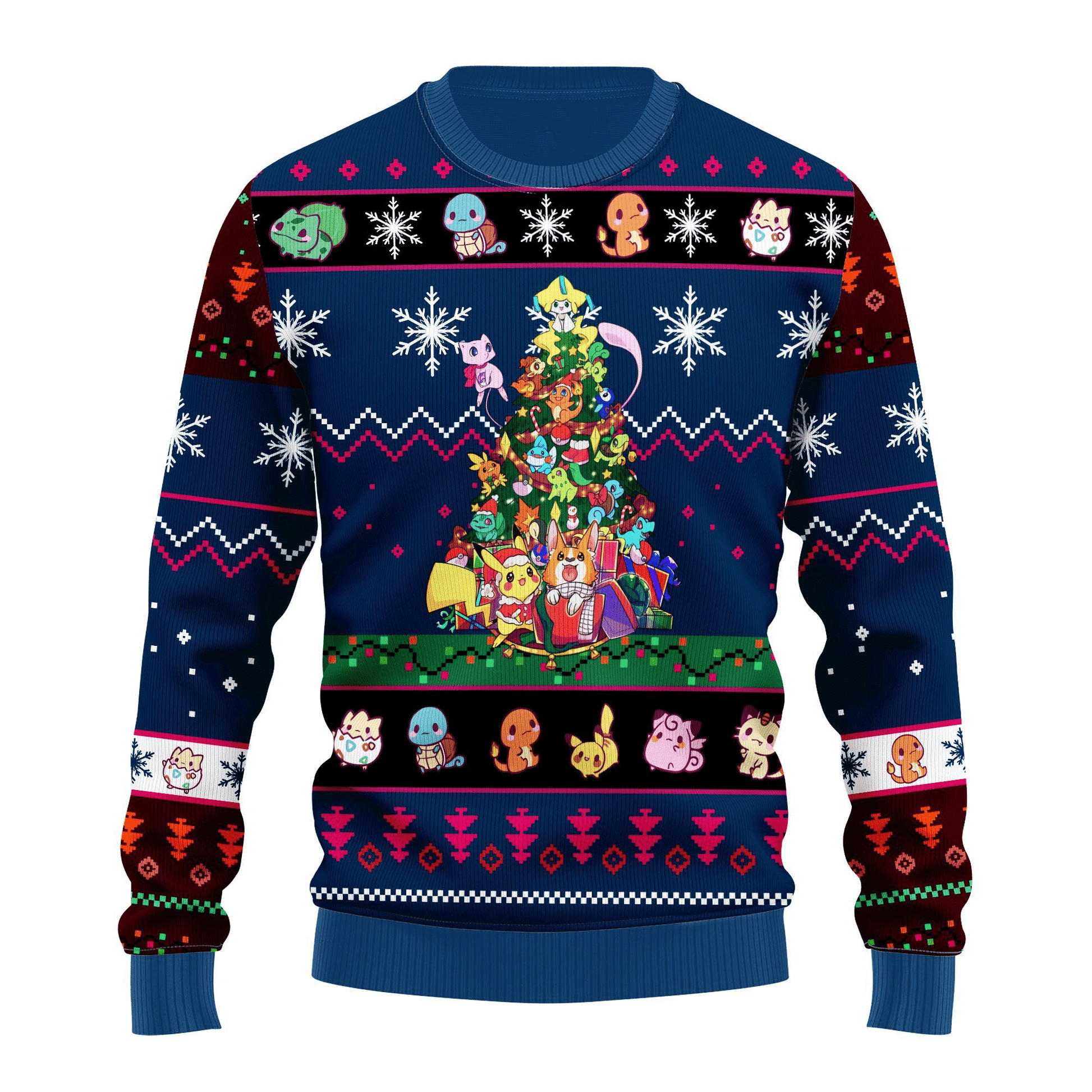Pokemon Anime Christmas 8 Ugly Sweater Gifts, Pokemon Anime Gift Fan Ugly Sweater