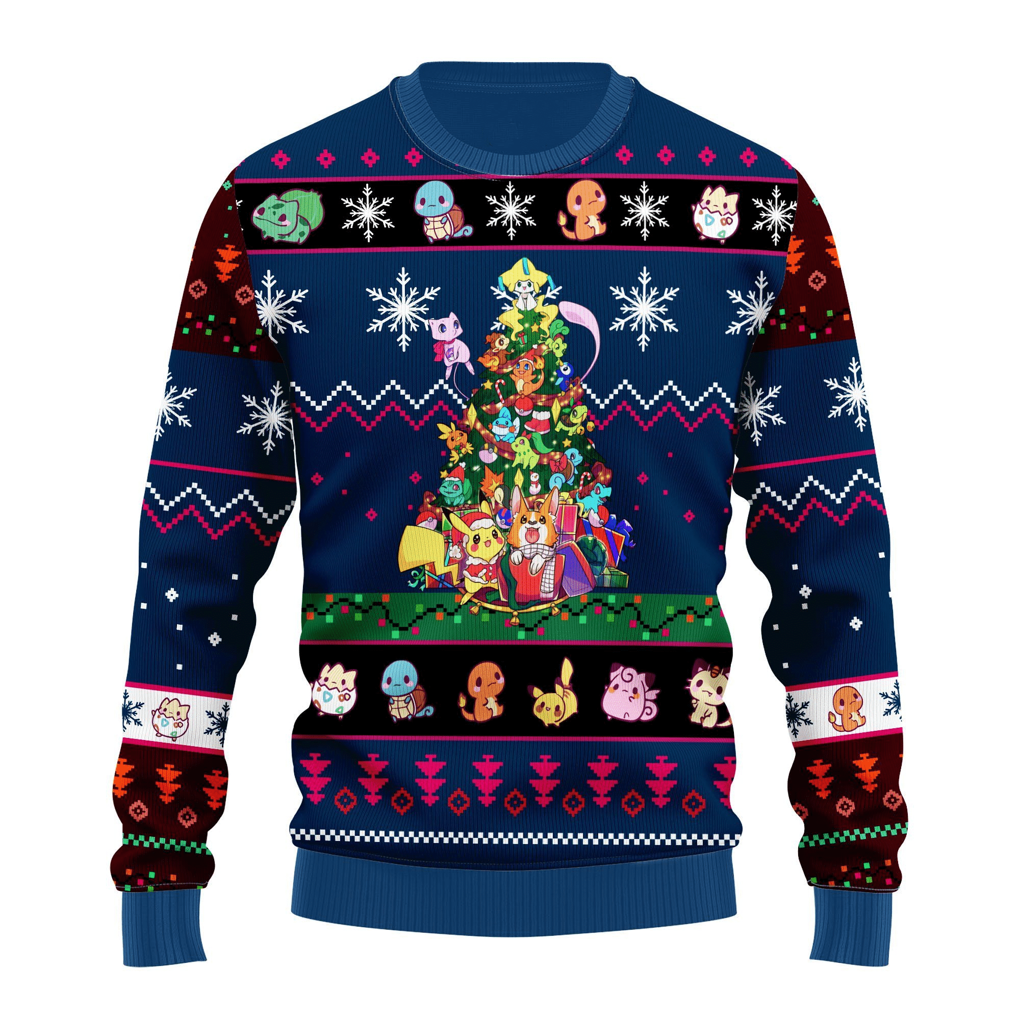 Pokemon Anime Christmas 8 Ugly Sweater Gifts, Pokemon Anime Gift Fan Ugly Sweater