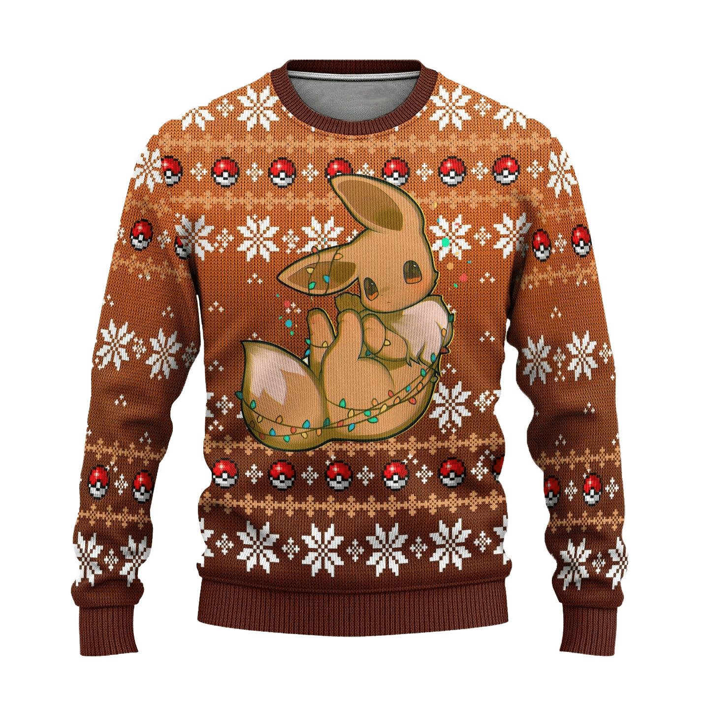 Pokemon Anime Eevee 59 Ugly Sweater Gifts, Pokemon Anime Gift Fan Ugly Sweater