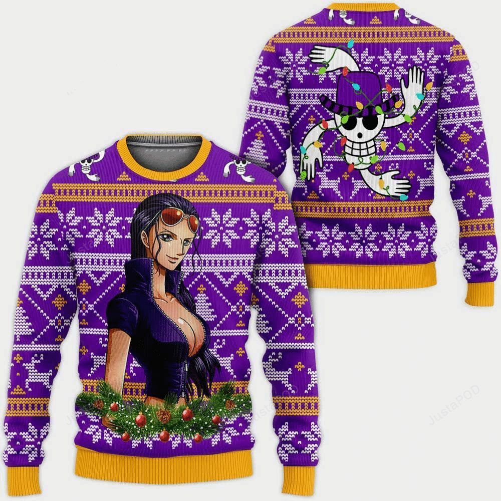 One Piece Anime Nico Robin 44 Ugly Sweater, One Piece Anime Gift Fan Ugly Sweater