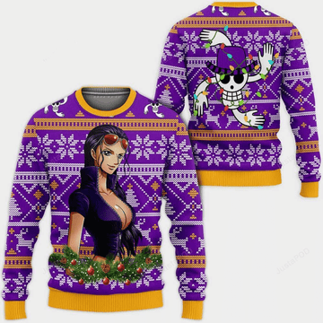 One Piece Anime Nico Robin 44 Ugly Sweater, One Piece Anime Gift Fan Ugly Sweater