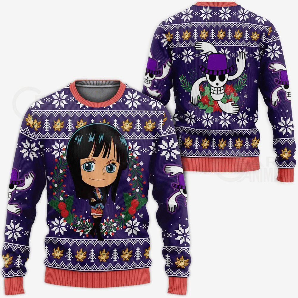 One Piece Anime Nico Robin 29 Ugly Sweater, One Piece Anime Gift Fan Ugly Sweater