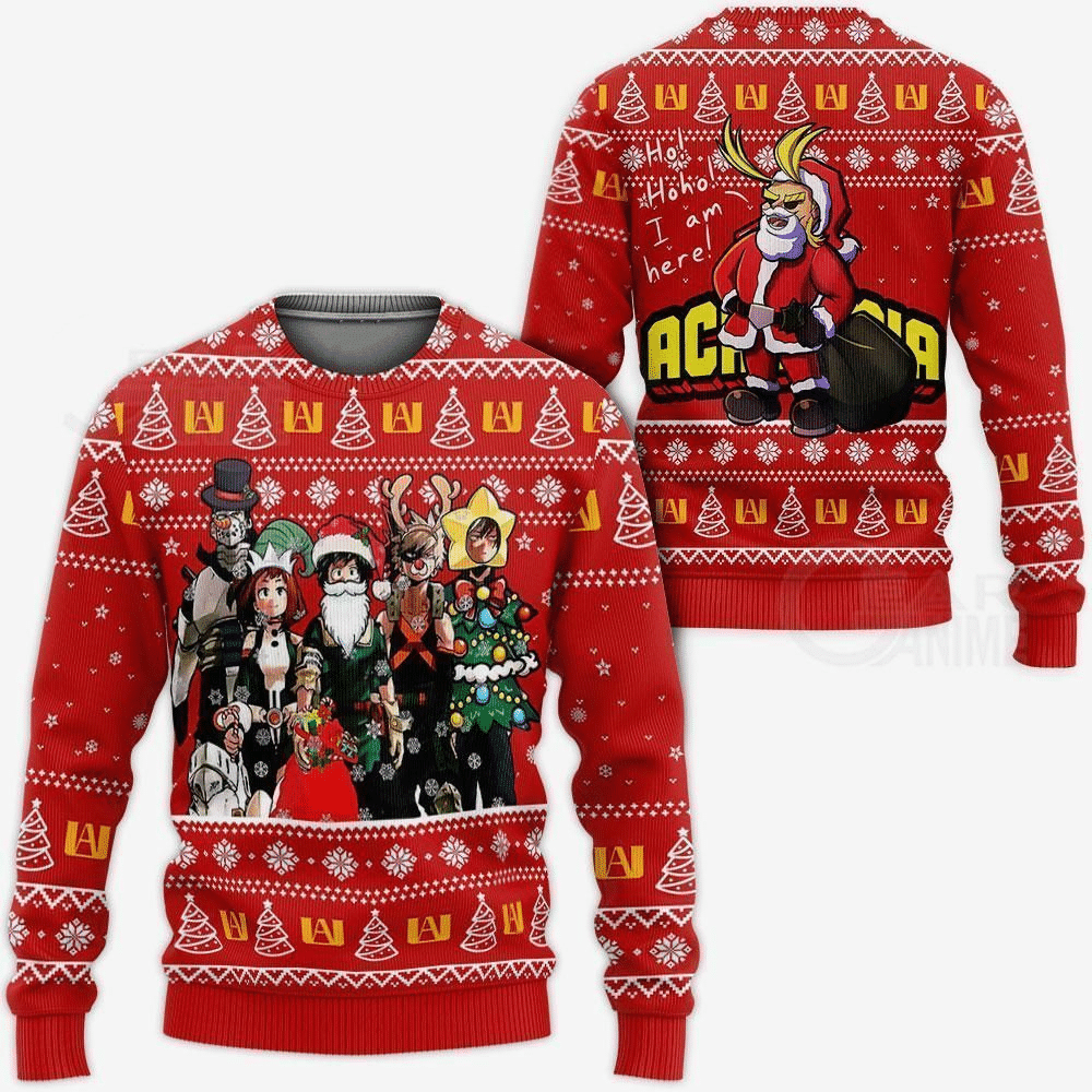 My Hero Academia Anime 13 Ugly Sweater Gifts, My Hero Academia Anime Gift Fan Ugly Sweater