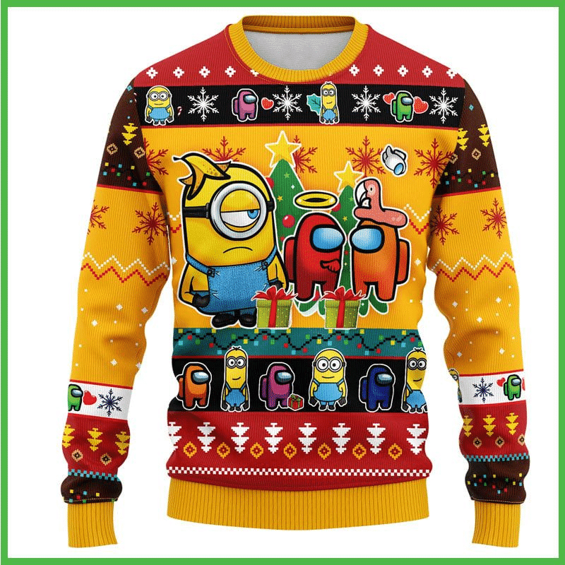 Minions 1 Ugly Sweater Gifts, Minions Gift Fan Ugly Sweater