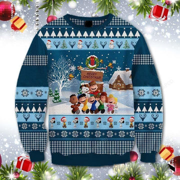 Snoopy Merry Christmas Ugly Sweater, Snoopy And Friends Christmas Sweater, Snoopy Peanuts Gift, Snoopy Peanuts Shirt