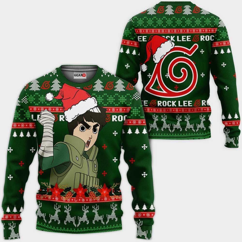 Rock Lee Ugly Christmas Naruto Anime Xmas 1k426 Gifts ,naruto Anime Xmas Christmas Gift Fan