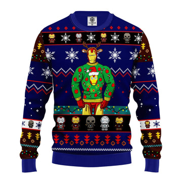 Iron Man Marvel Comics Deer Xmas Ugly Christmas Sweater 247