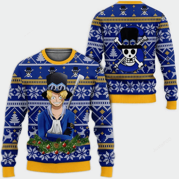 One Piece Anime Sabo 18 Ugly Sweater Gifts, One Piece Anime Gift Fan Ugly Sweater