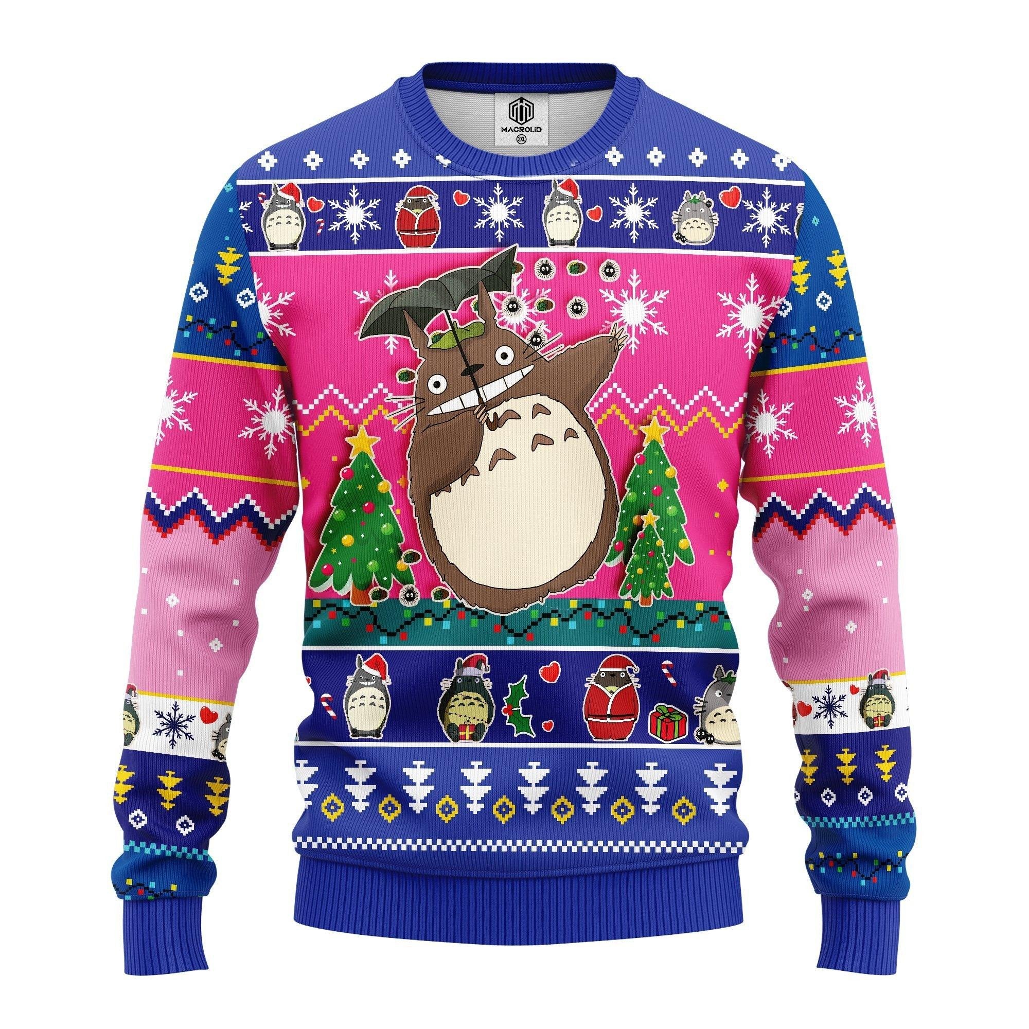 My Neighbor Totoro Studi Ghibli Gifts, Cute Totoro Ugly Christmas Sweater