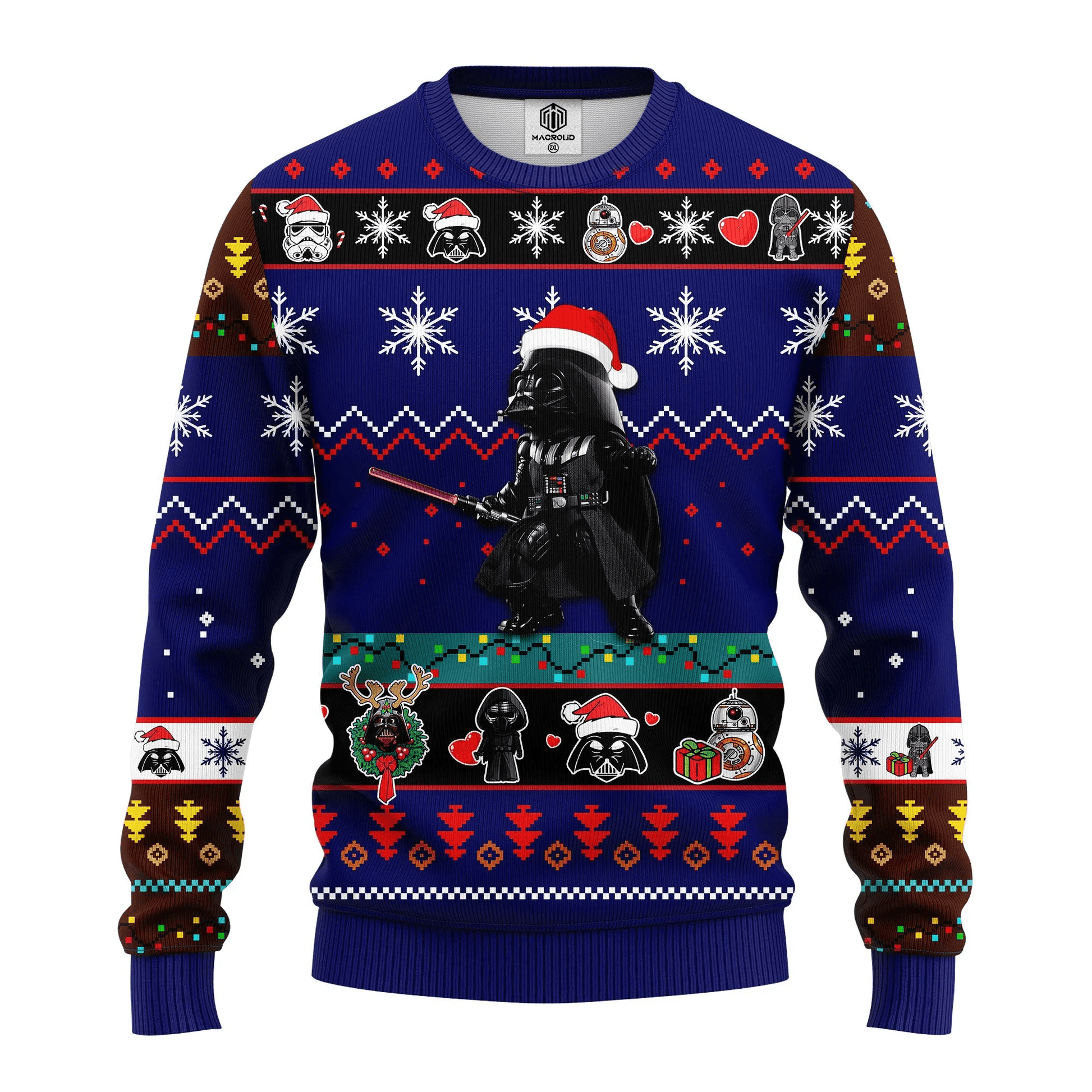 Santa Darth Vader Ugly Christmas Sweater 300