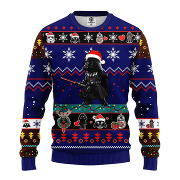 Santa Darth Vader Ugly Christmas Sweater 300