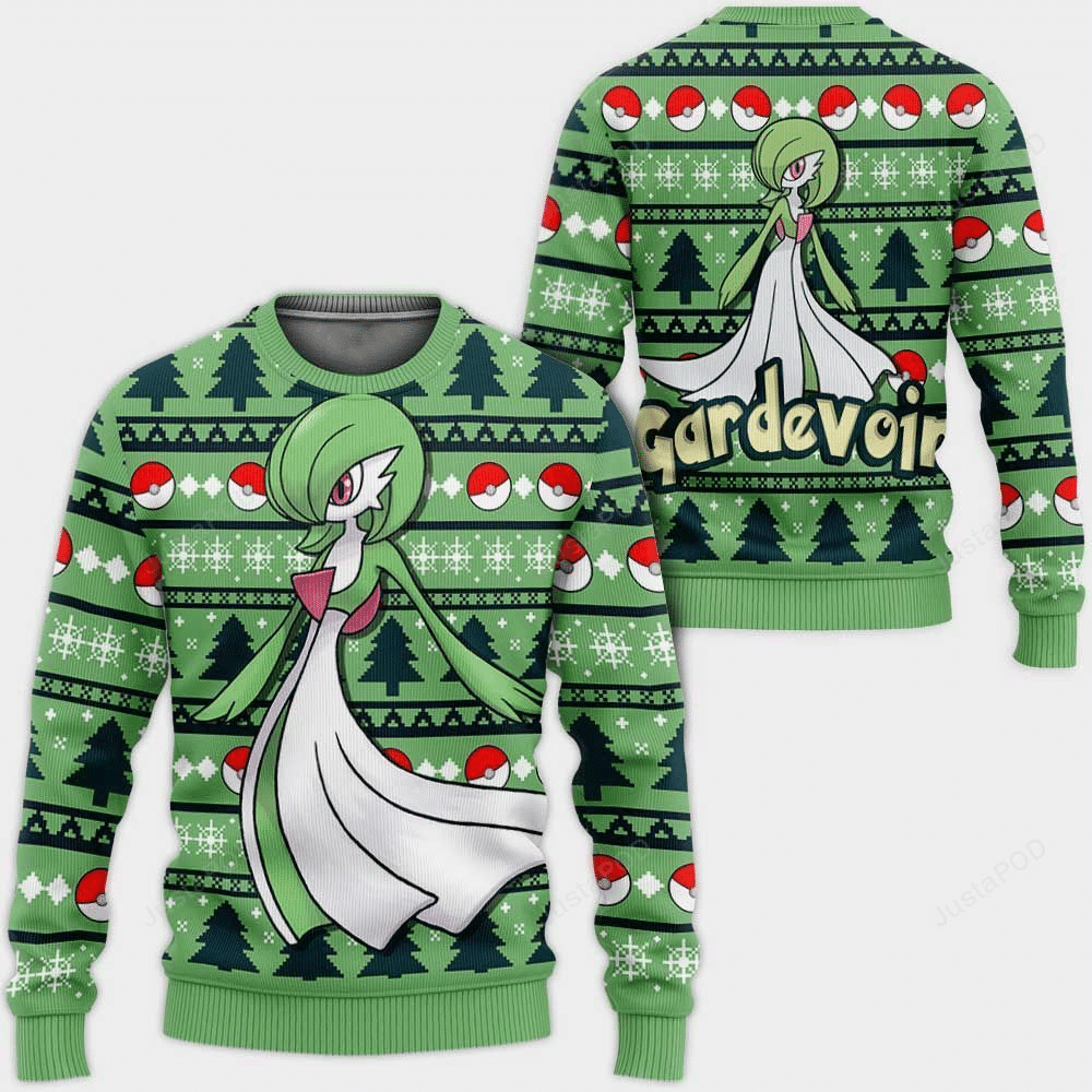 Pokemon Anime Gardevoir 28 Ugly Sweater Gifts, Pokemon Anime Gift Fan Ugly Sweater