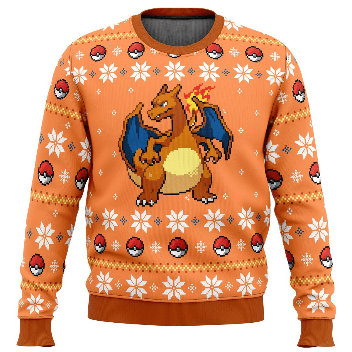 Pokemon Anime Blaze Charizard 17 Ugly Sweater Gifts, Pokemon Anime Gift Fan Ugly Sweater