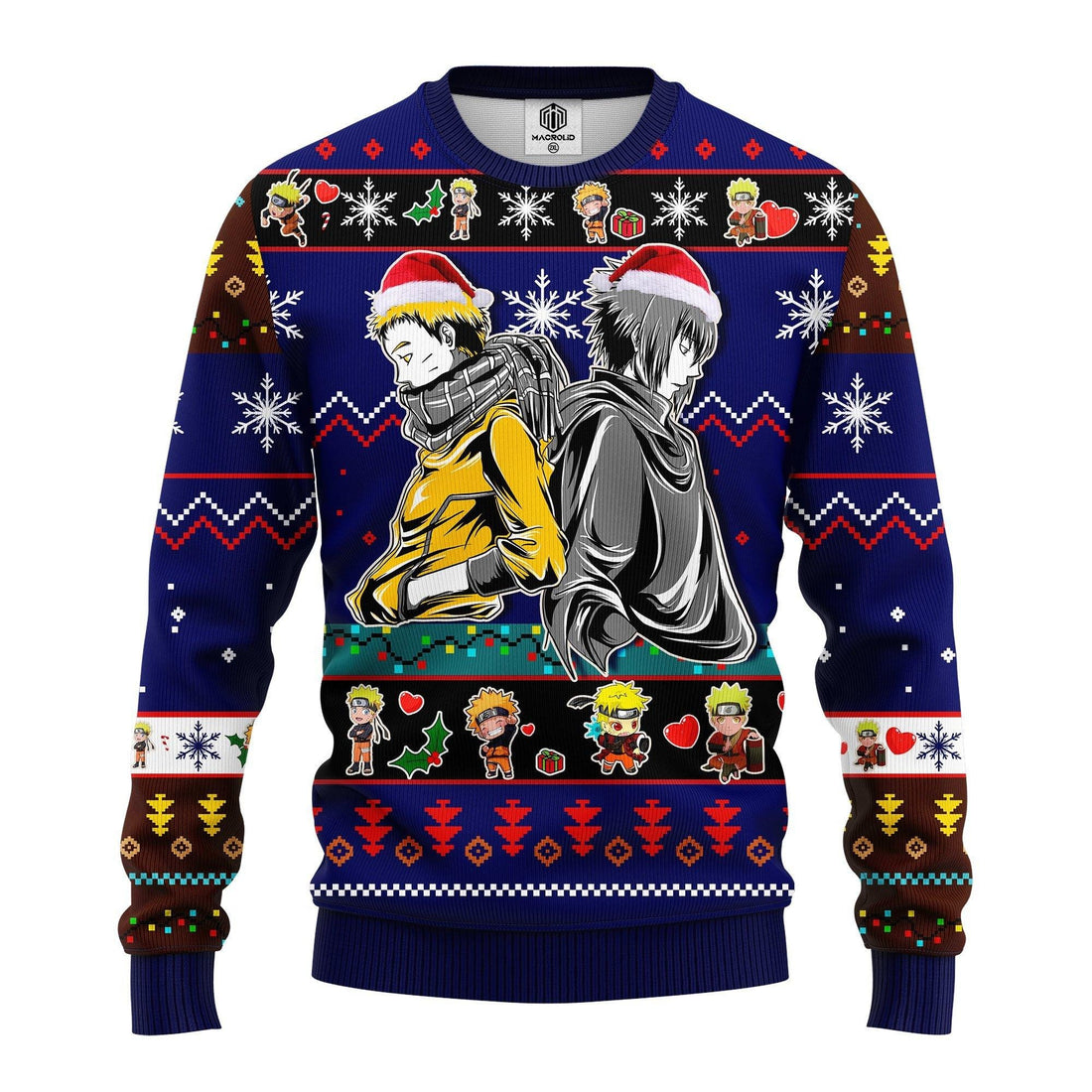 Naruto Anime Merry Xmas Gift, Santa Naruto And Sasuke Ugly Christmas Sweater 278