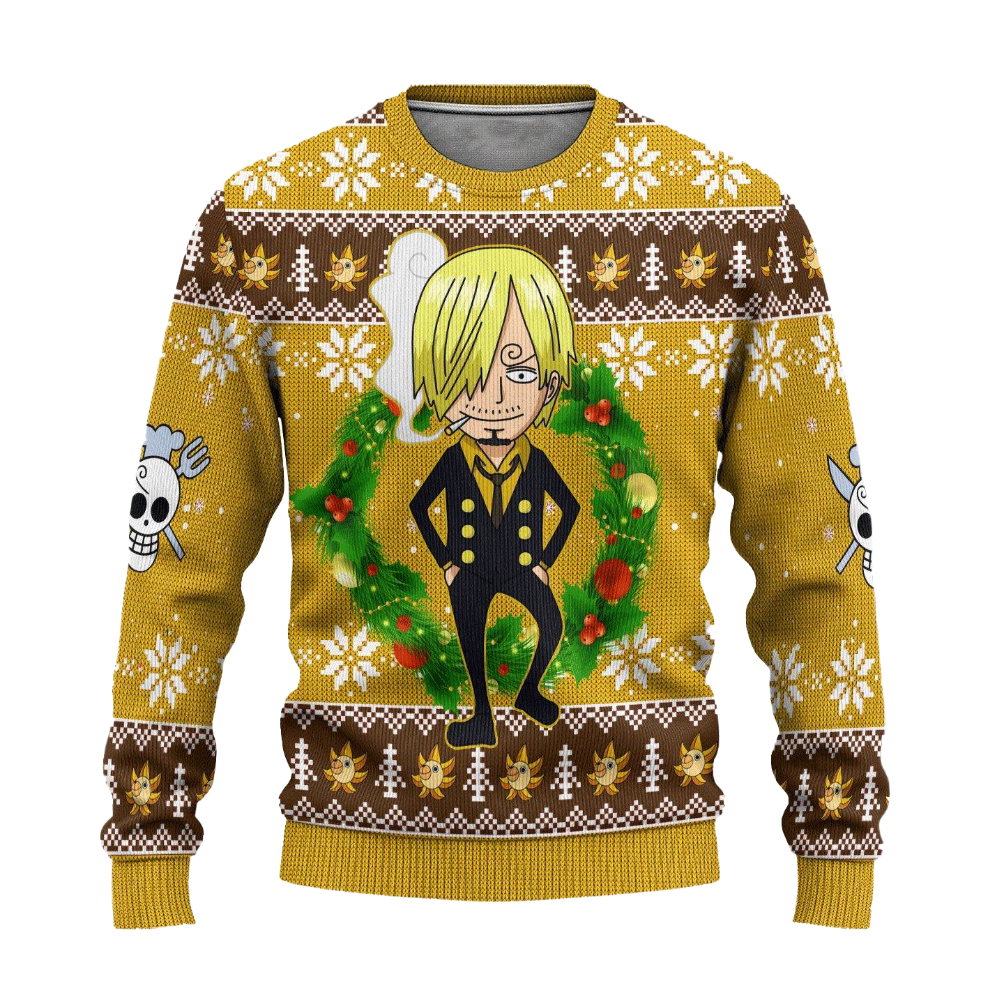 One Piece Anime Sanji 55 Ugly Sweater Gifts, One Piece Anime Gift Fan Ugly Sweater