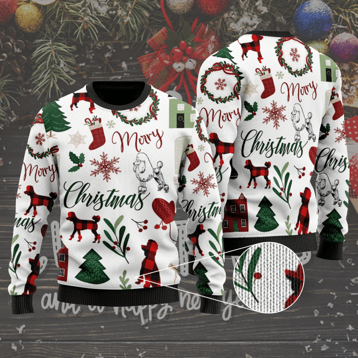 Poodle Lover Ugly Sweater, Poodle Lover Christmas Gift, Poodle Lover Chrismas Shirt