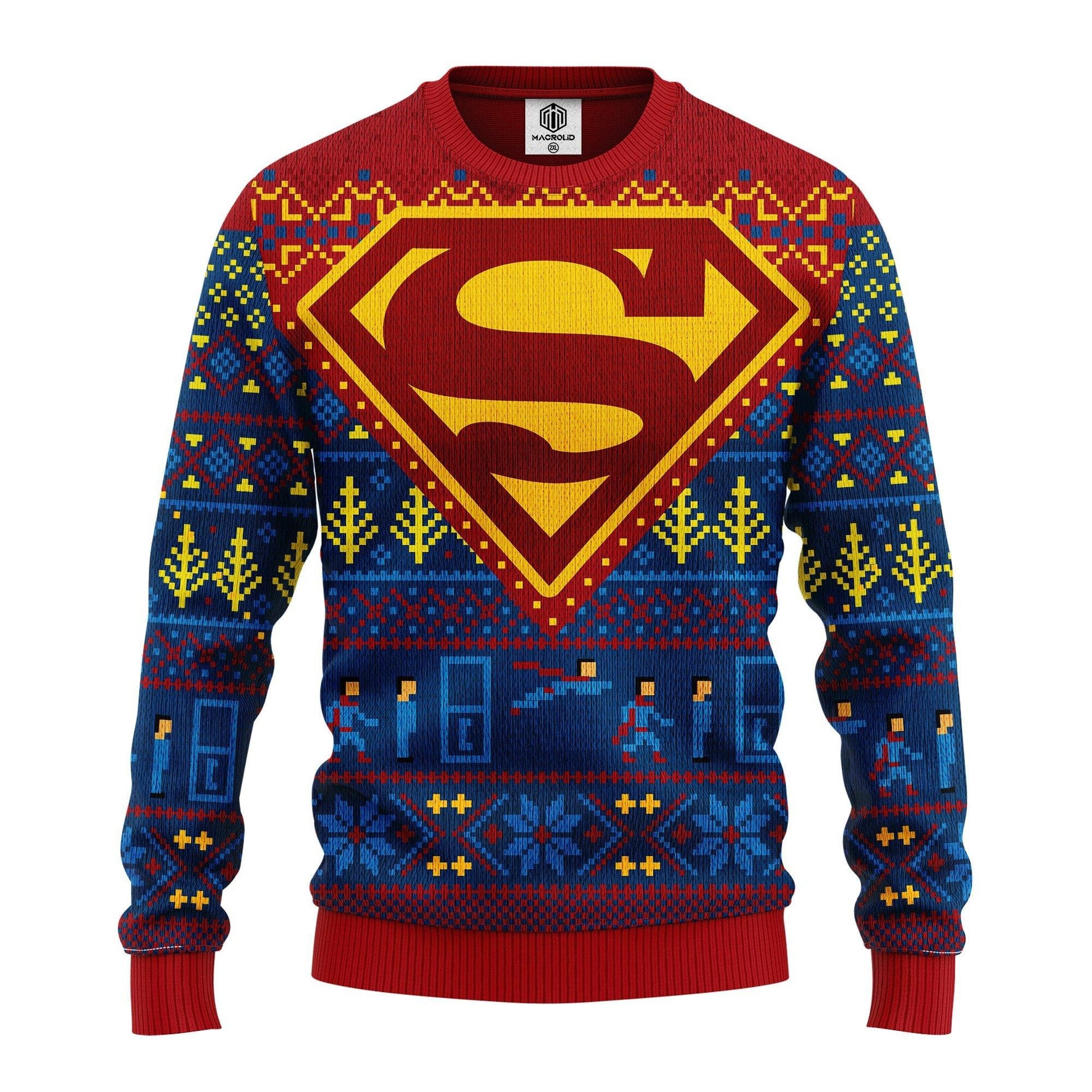 Merry Xmas Superman Dc Comics Ugly Christmas Sweater 235