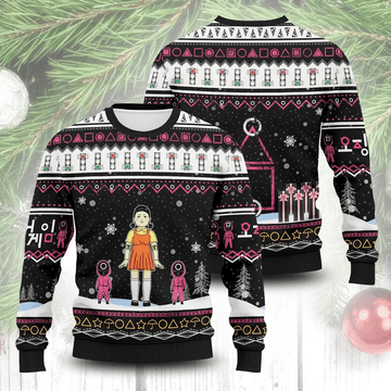 Squid Game Series 1 Ugly Sweater Gifts, Squid Game Series Gift Fan Ugly Sweater