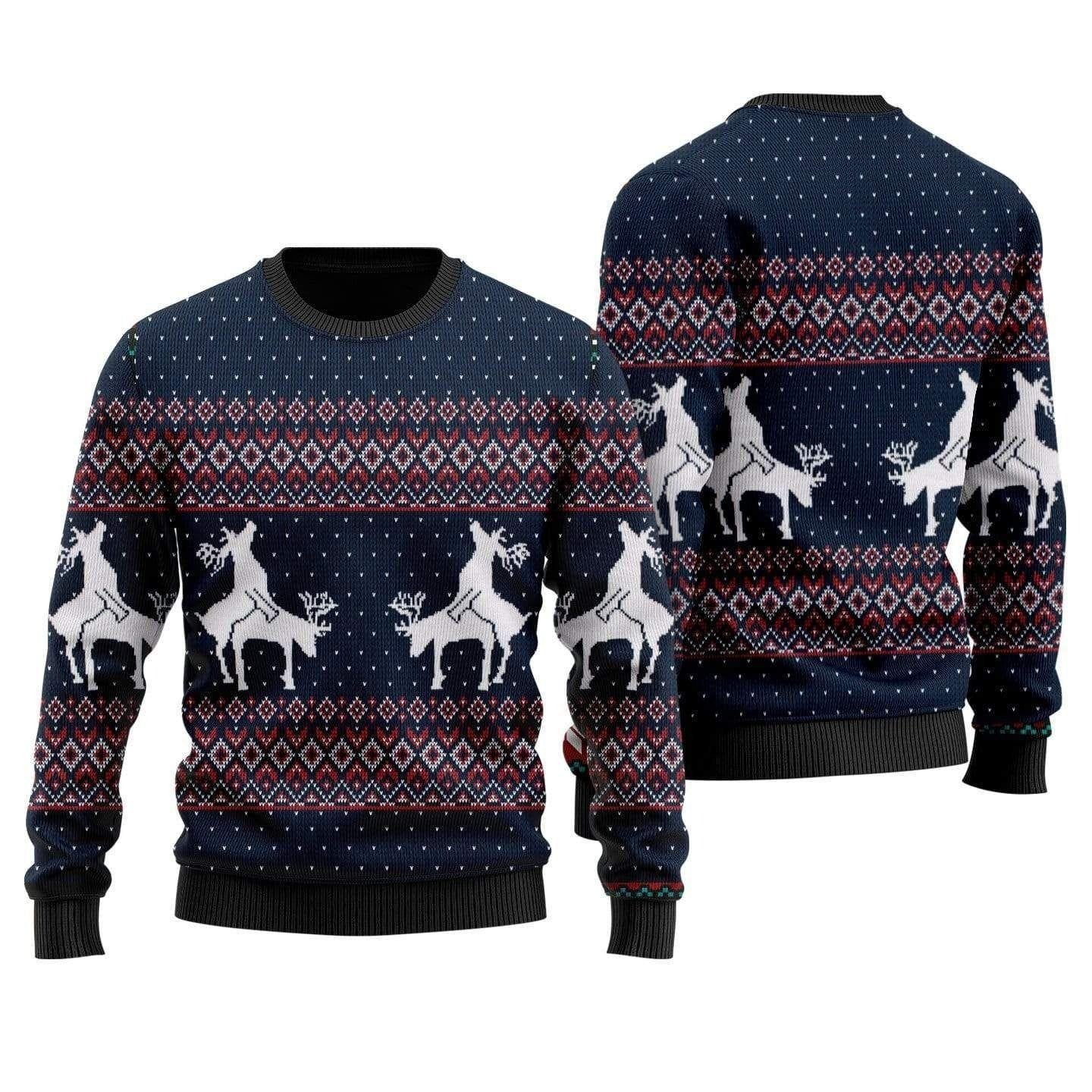 Reindeer Funny Christmas Ugly Sweater, Reindeer Funny Christmas Gift, Reindeer Funny Christmas Shirt