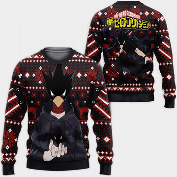 My Hero Academia Anime Fumikage Tokoyami 31 Ugly Sweater Gifts, My Hero Academia Anime Gift Fan Ugly Sweater