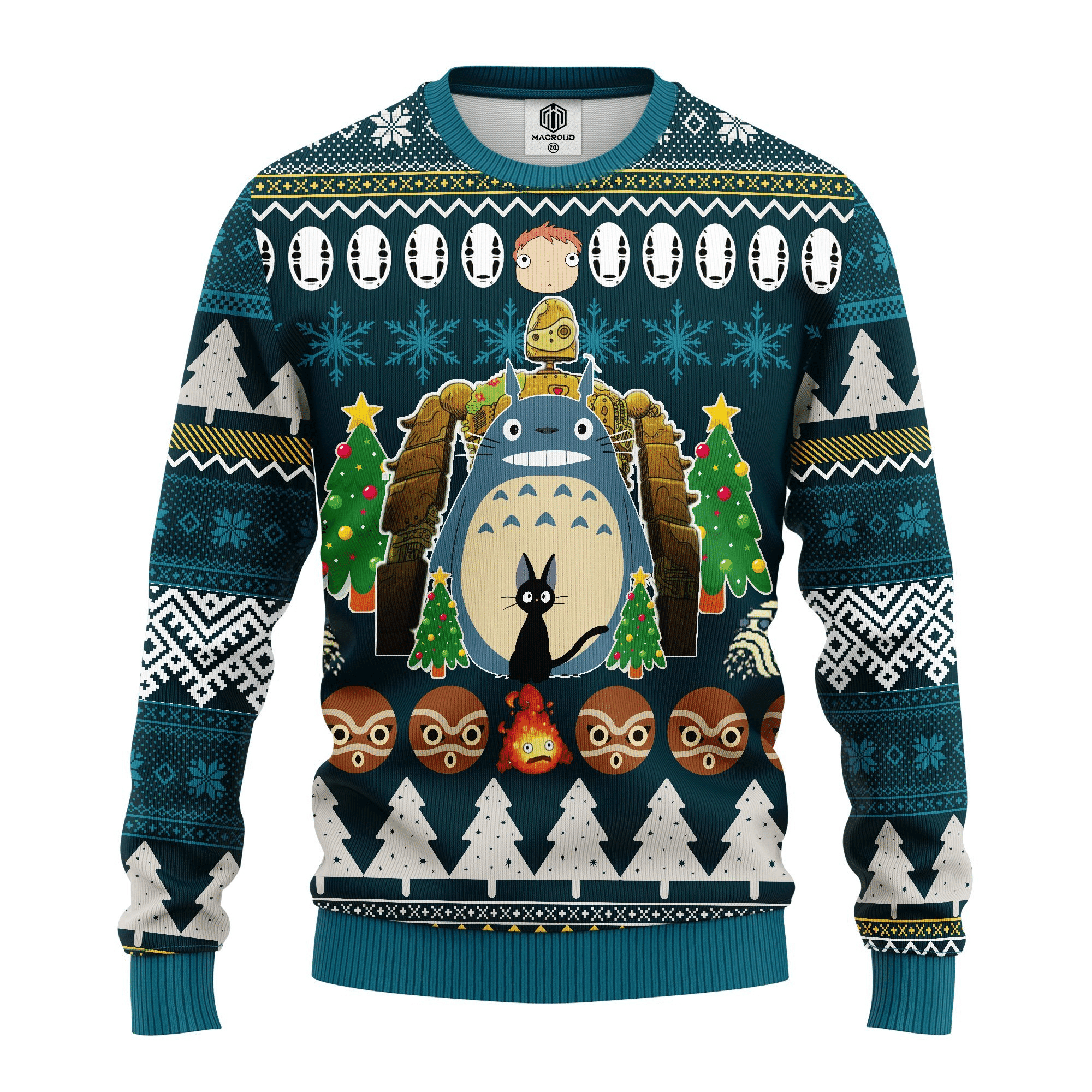My Neighbor Totoro Anime 4 Ugly Sweater Gifts, My Neighbor Totoro Anime Gift Fan Ugly Sweater