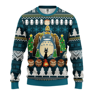 My Neighbor Totoro Anime 4 Ugly Sweater Gifts, My Neighbor Totoro Anime Gift Fan Ugly Sweater