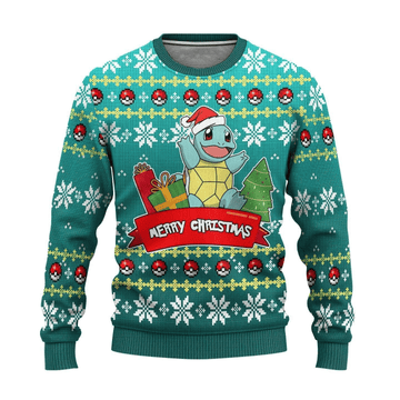 Pokemon Anime Squirtle 22 Ugly Sweater, Pokemon Anime Gift Fan Ugly Sweater